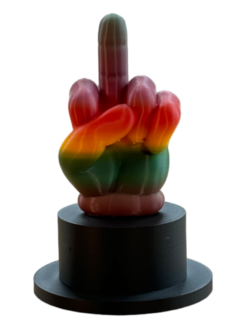 Mittelfinger Trophäe Bunt / Regenbogen – Bild 4