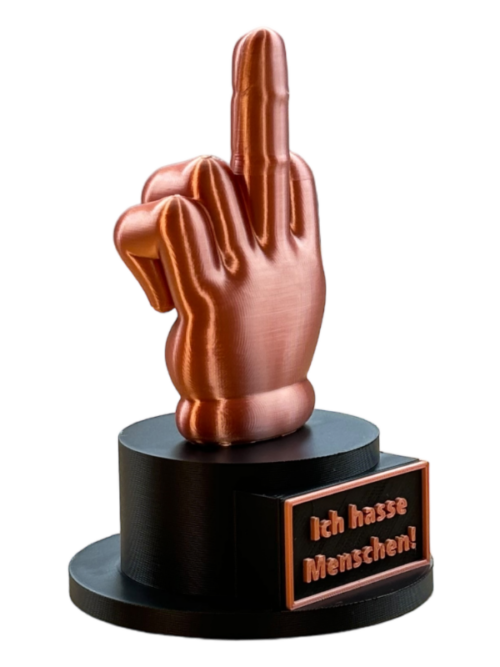 Mittelfinger Trophäe Kupfer – Bild 2