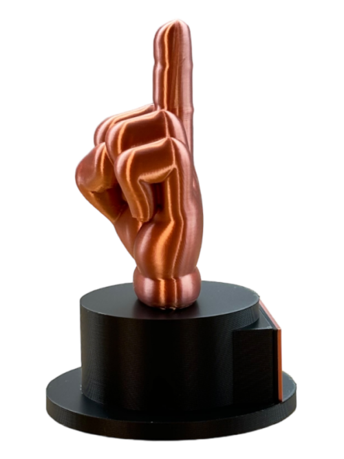 Mittelfinger Trophäe Kupfer – Bild 3