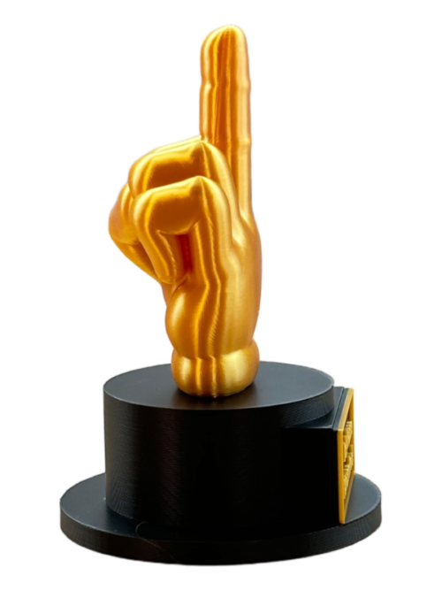Mittelfinger Trophäe Gold – Bild 3