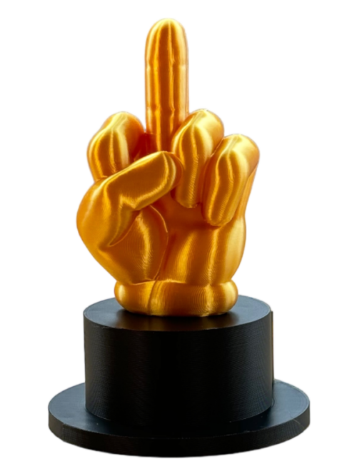 Mittelfinger Trophäe Gold – Bild 4