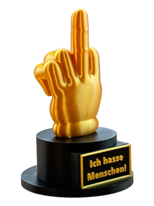 Mittelfinger Trophäe Gold – Bild 2