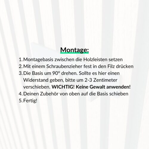 Schlüsselbrett mit Hakenleiste für Akustikpaneele – Bild 5